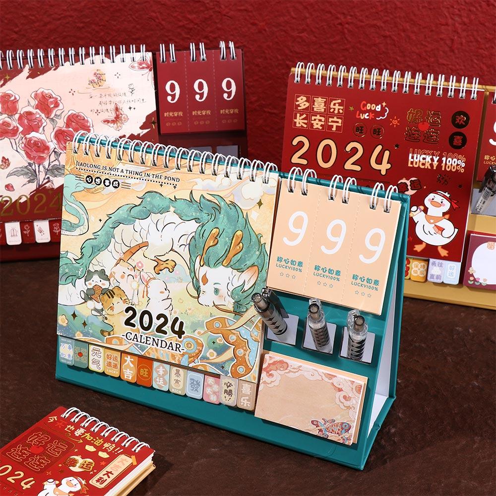 Schedule Planner Desktop Calendar Daily Schedule Standing Flip Calendar 2024 Calendar  Award Gifts