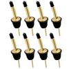 Gold Stainless Steel Wine Pourers Liquor High Quality Liquor Pour Spouts with Cap Covers Leakproof Design for Bars, Clubs