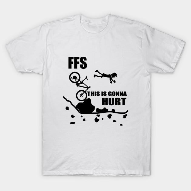 

Men Black Print T-shirt Cycling Crash Funny Mountain Biking &Quot;Ffs This Is Gonna Hurt&Quot; Cartoon Mountain Bike No-Cut T... S разноцветный