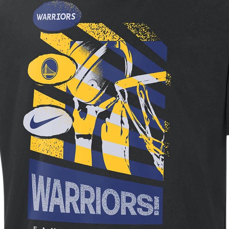 Nike Golden State Warriors Courtside Letter Pattern Printed Breathable Comfortable Short Sleeve T-Shirt Men Tops Black HF1659-010