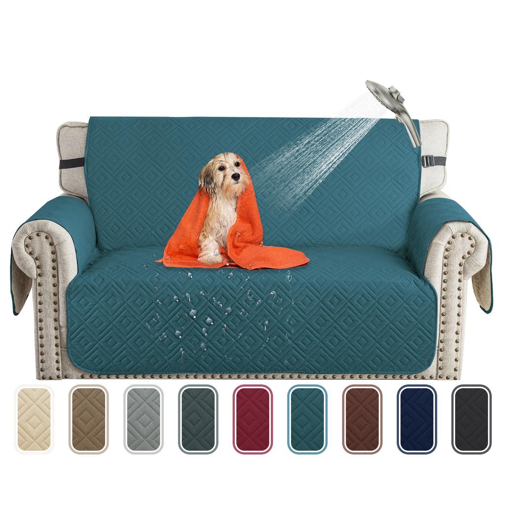 Waterproof Non-Slip Pet Sofa Cover Solid Color Durable Cat-Scratch Resistant One-Piece Sofa Cover Protector Mat Urine Barrier