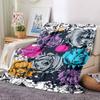 1Pc Purple Fashion Fantasy Blanket For Couch Bed Plush Cozy Fuzzy Blanket Super Soft Warm Blankets For Fall And Winter 091836