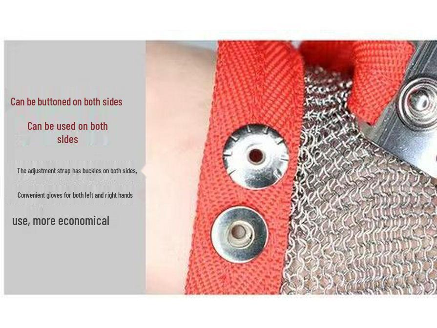 Gants en chaîne en acier inoxydable résistants aux coupures pour la cuisine et la protection du travail