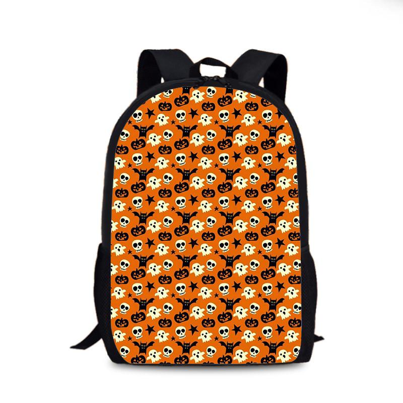 Halloween Fledermaus Kürbis Rucksack Aus Nylonmaterial Für Den Täglichen Gebrauch Und Street Style