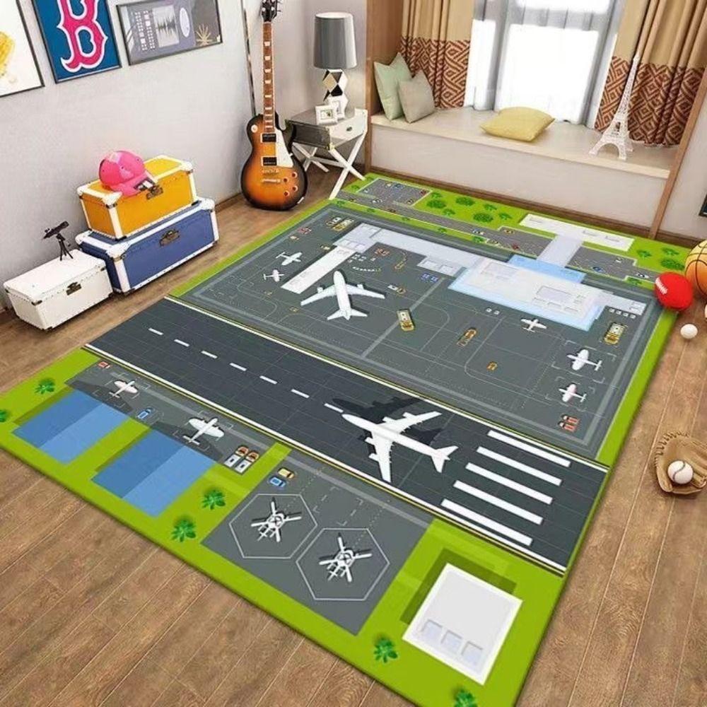Floor Mat Crawling Traffic Game Mat Soft Toddler Crawling Road Carpet Road Traffic Route Mat  Baby