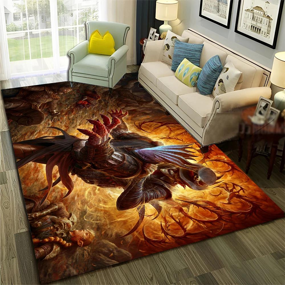 Baldur Gate3 Game Gamer Cartoon 3D Carpet Rug for Home Living Room Bedroom Sofa Doormat Decor,Child Area Rug Non-slip Floor Mat