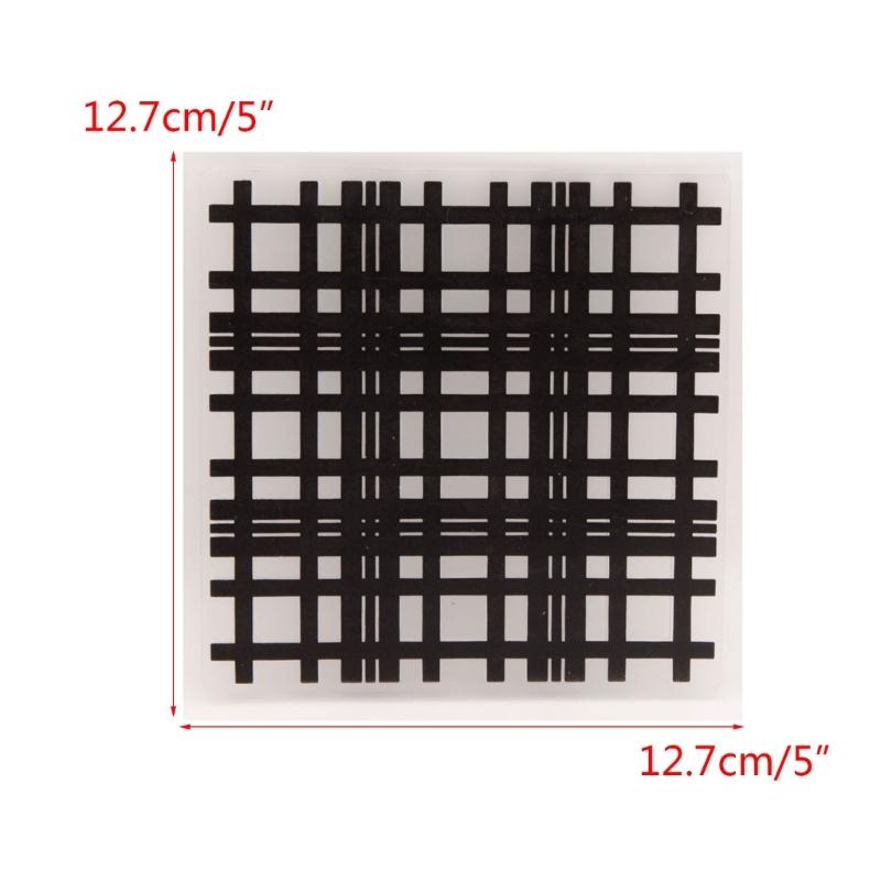 Grid Texture Embossing Folder 5x5Inch Plastic Embossing Folder Stencil for Card Making Paper Crafts and Scrapbooking
