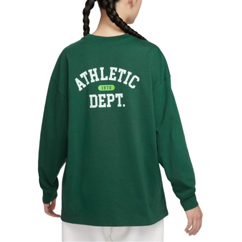 New Nike Drop Shoulder Sleeve T Shirt Women's Canyon Green HJ0838-341