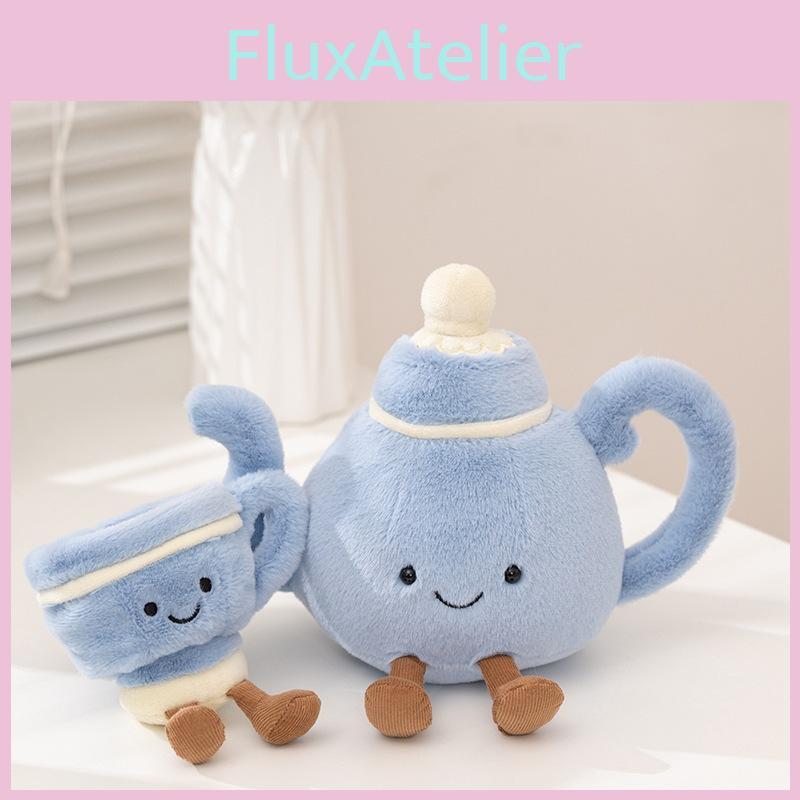 Teapot Cup Coffee Baguette Cinnamon Roll Baguette Plush Toys Short Kids Fabric