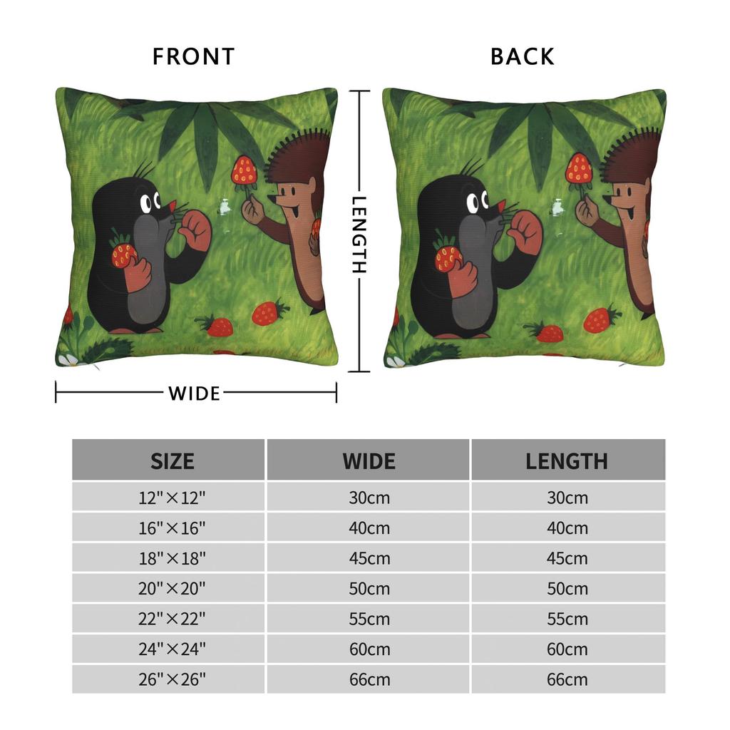 Der kleine Maulwurf und Freunde Kissenbezug Lustiger Kissenbezug für Sofa Schlafzimmer Heimdeko Weiche Kissenbezüge Geschenk