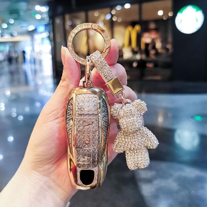 AABKT1 Car key case cover shell for Porsche Cayenne Panamera Macan taycan 911 718 macan car key bag cars accessories key accessories