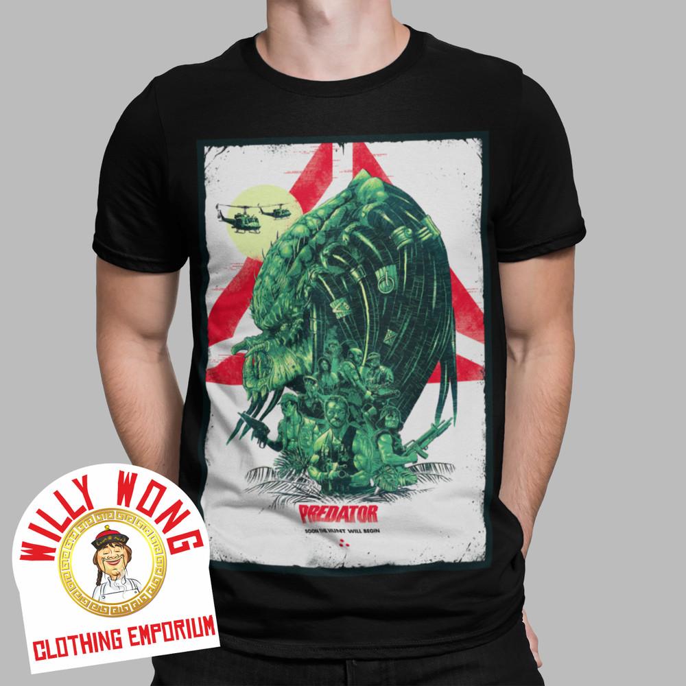 

Predator T-Shirt Retro Arnie Movie Alien Action 80s Action Space SCIFI Japan UK Unisex T-Shirt XXXXL