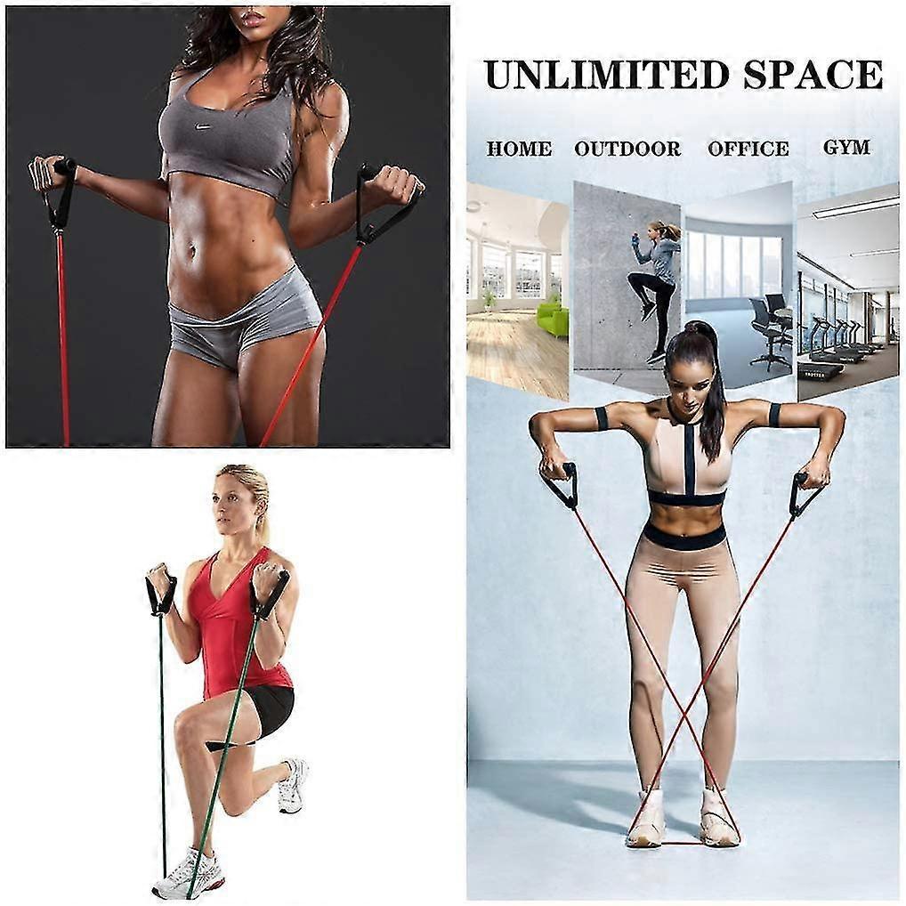 Exercise Resistance Bands With Handles Workout Stretch Rope ExerciseTension Bands Yoga Elastic Fitness Strap For Women