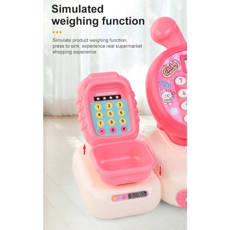 Interaktives Rollenspiel Kasse Spielzeug für Kinder Realistisches Supermarkterlebnis Pädagogisches Mathe-Lernspiel ab 3 Jahren