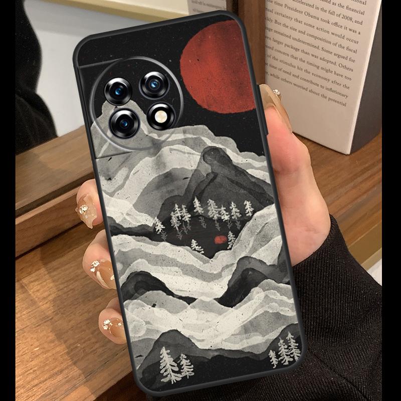 Wild MountainsMoon Lake Case For OnePlus 15 13 12 11 10 15R 13R 12R 10T 13T OnePlus Nord 5 CE 4 3 Lite N20 N30 Cover