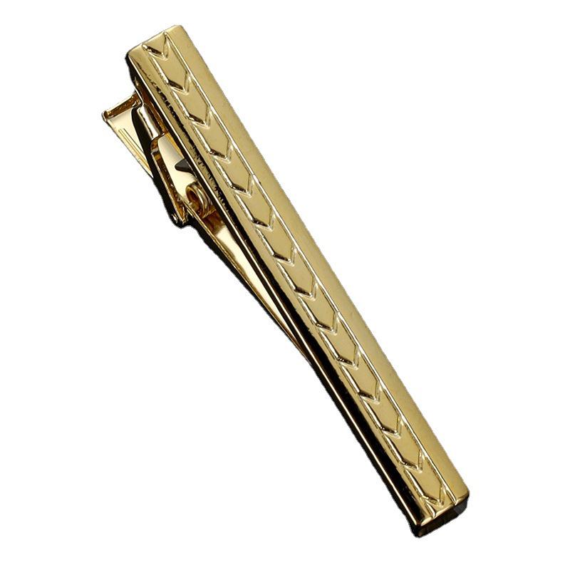 Krawattennadel mit Kreuz - Spiegelpolierte Goldlegierung für formelle Business-Kleidung