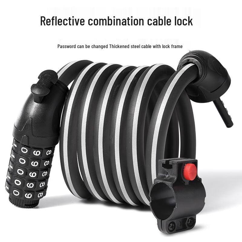 IOSN 5-Digit Password Bicycle Cable Lock