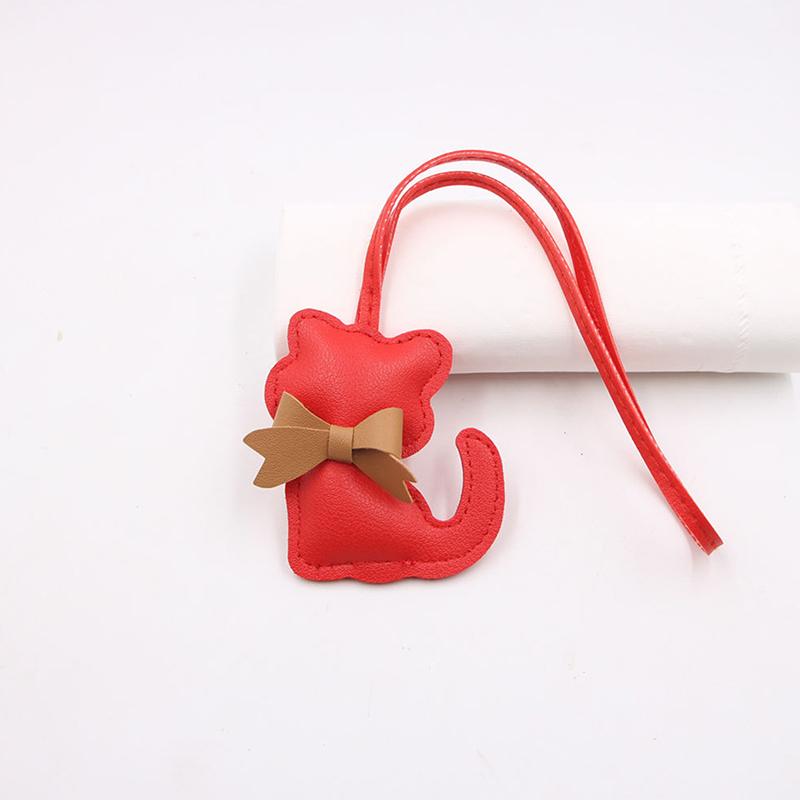 Klíčenky s kočičkami Přívěsek na tašku Roztomilé detaily s mašlí Perfektní dárek Koženkový přívěsek na tašku