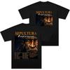 Sepultura Europatournee Gedenk-T-Shirt, Metal Rock Stil, Unisex Baumwolle Kurzarm, High Street Rock Top T-Shirts