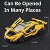 1/22 McLaren P1 GTR Modelo Coches Juguete Aleación Fundición a Presión Coche Deportivo 3 Puertas Que Se Pueden Abrir Sonido Luz Retroceso Modelo Decoración Festival Regalo