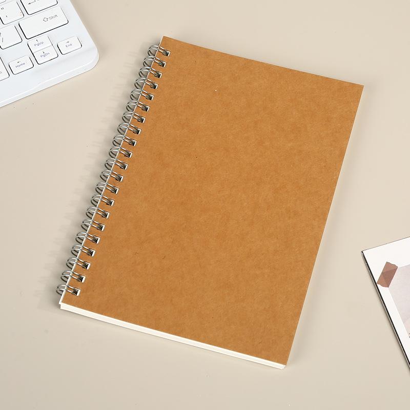 Individuelles A5 Kraft-Spiralnotizbuch mit Logo – Liniertes Büro-Tagebuch für Studenten