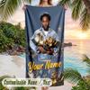 Kendrick Lamar Beach Towel, Personalized Custom Name Text, Quick Dry Large Absorbent Towel For Beach Pool