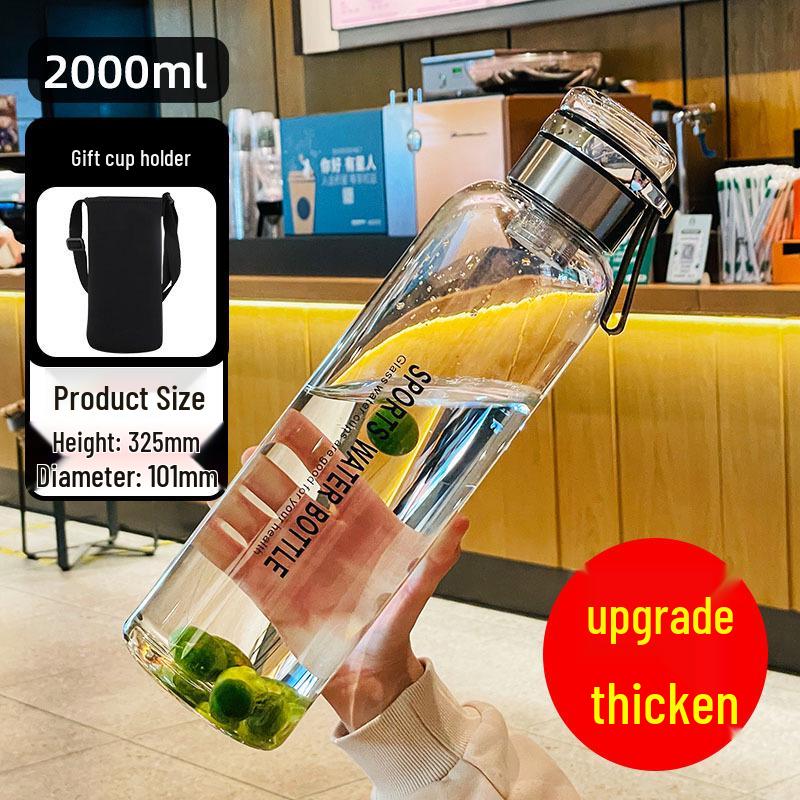 Durable High Borosilicate Glass Water Bottle with Tea Infuser – Large Capacity, Drop-Proof, High-Temperature Resistant