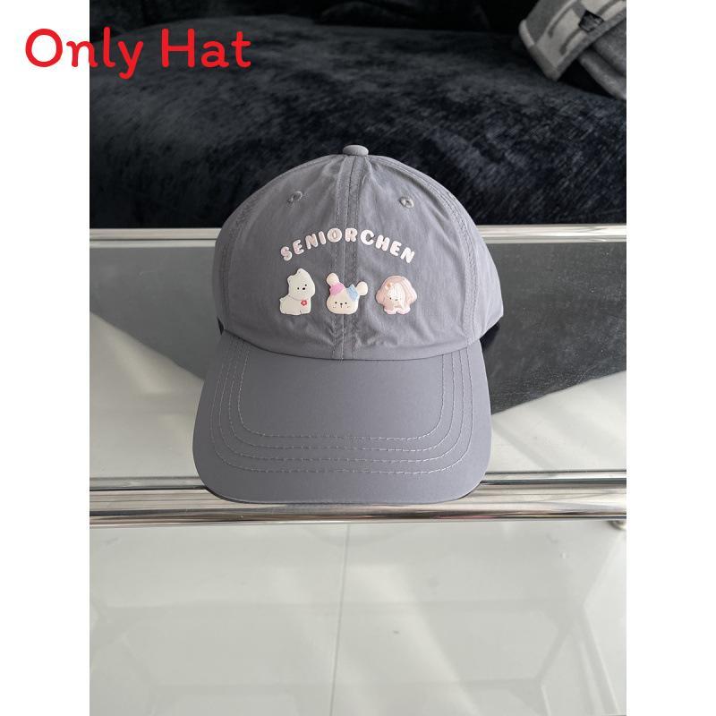 Cotton Baseball Cap With Embroidered Letters For Spring Summer Sun Protection