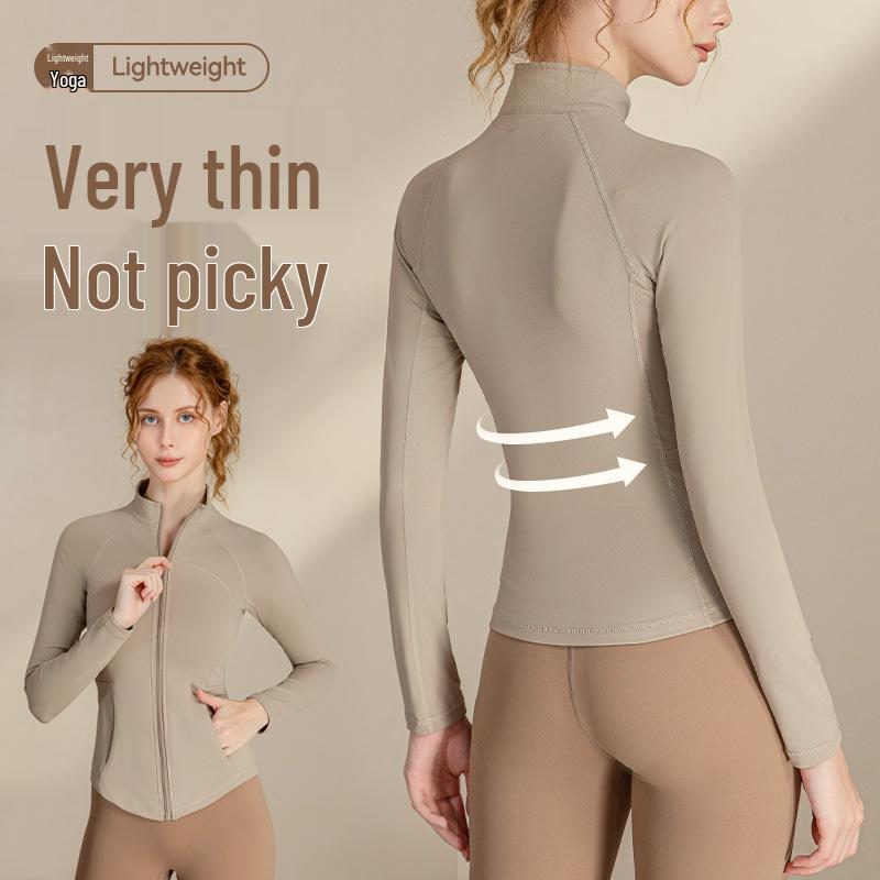 

Lulu Women s Zippered Stand-Up Collar Jacket for Running & Fitness M