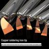 Leistungsstarkes elektrisches Lötkolben mit Holzgriff, Konstanttemperatur, Austauschbarer Kopf, Professionelles Reparatur-/Schweißwerkzeug