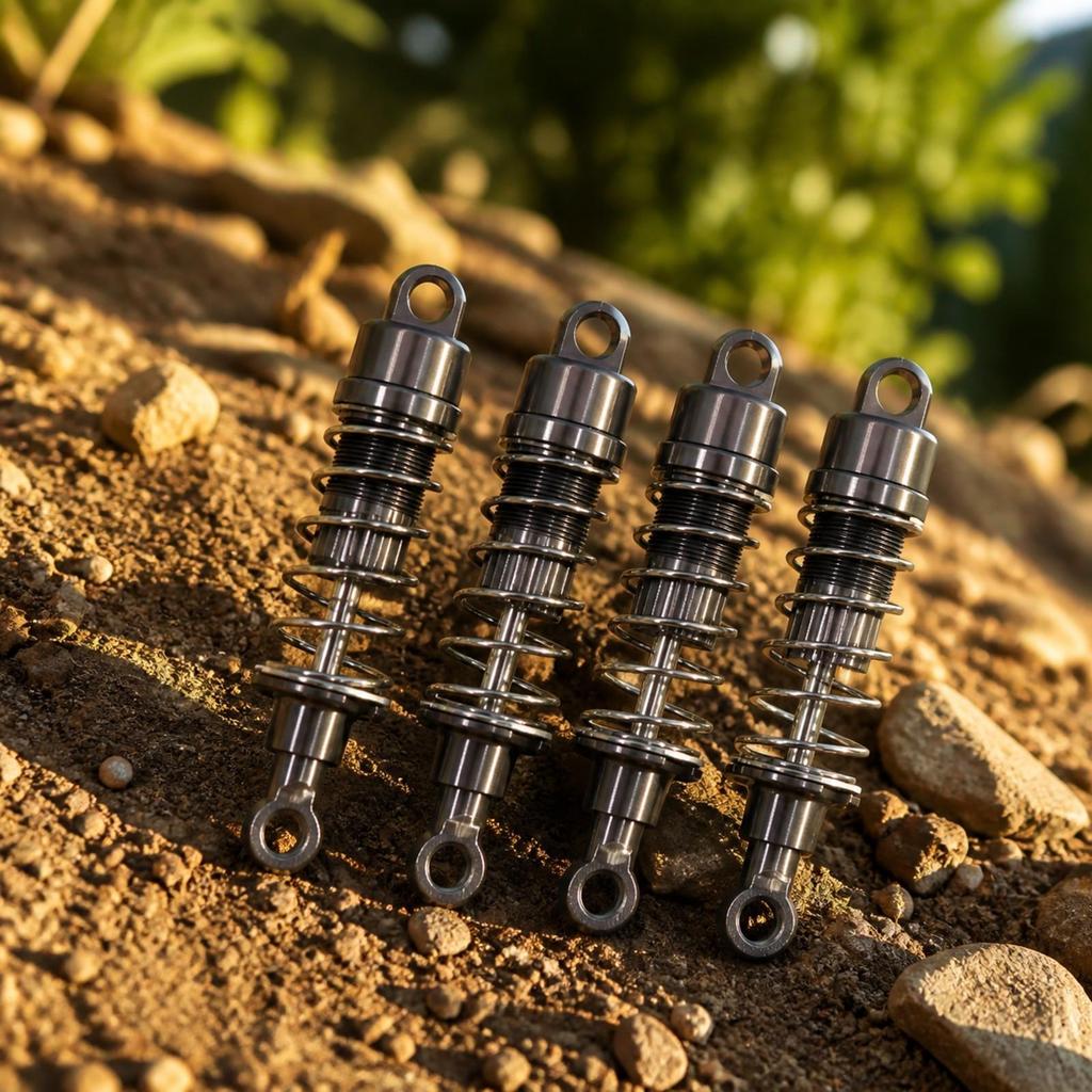 4 Pieces 1:12 RC Shock Absorber Aluminum Upgrade for Ride