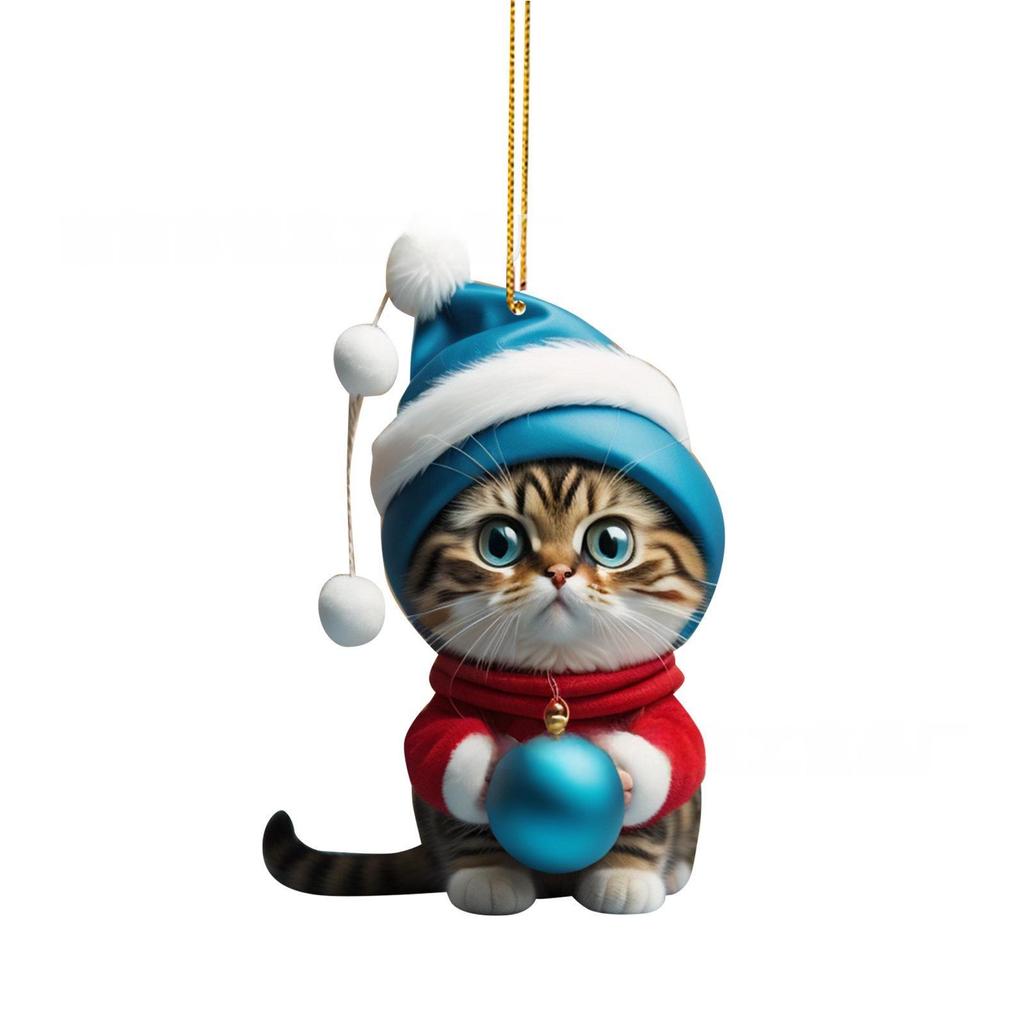 Christmas Cat Car Pendant Decoration
