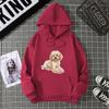 Spring Summer Women's Hoodie 3D Kawaii Dog Printed Fashion Casual Long Sleeve Round Neck Top Loose Clothing