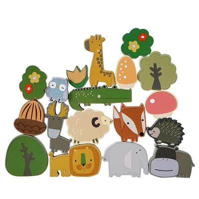 Animal Stacking Toys Kids Wooden Balance Stacking Montessori Toy Educational Development Learning Birthday Gift for 2-4 Year Old