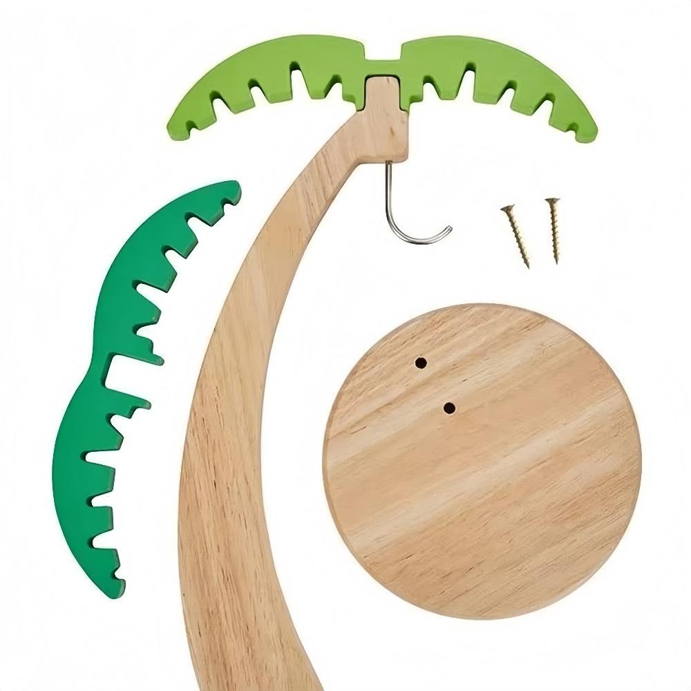 Simulierter Blatt-Dekorations-Frucht-Vertikal-Lagerregal mit Haken Holz-Bananenregal Hängehaken Für Heim-Wohnzimmer-Dekoration