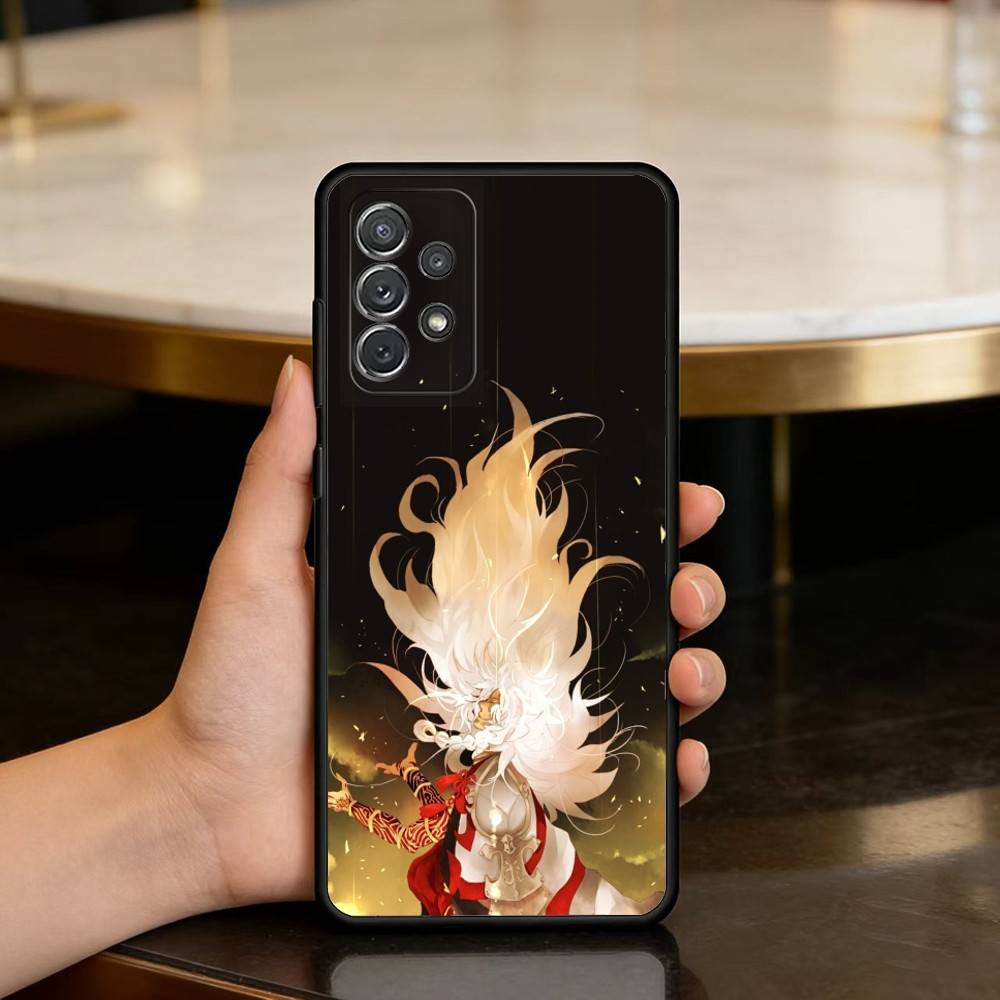 G-Grand Caster Solomon Soft Silicone Black Cover Phone Case For Samsung Galaxy A73,A72,A71,A70,A53,A52,A51