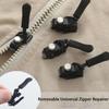 Universal Zipper Repair Kit Quick Instant Detachable Zipper Head Replacement Zipper Slider Pull for Jacket Bags Coat Free Sewing