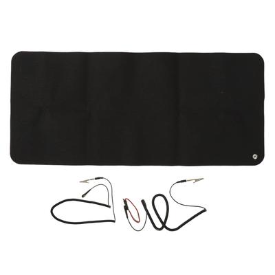 Black Grounding Mat Stress Relief Reduce Anxiety Soft PU Grounding Mouse Mat with 5m Cable for