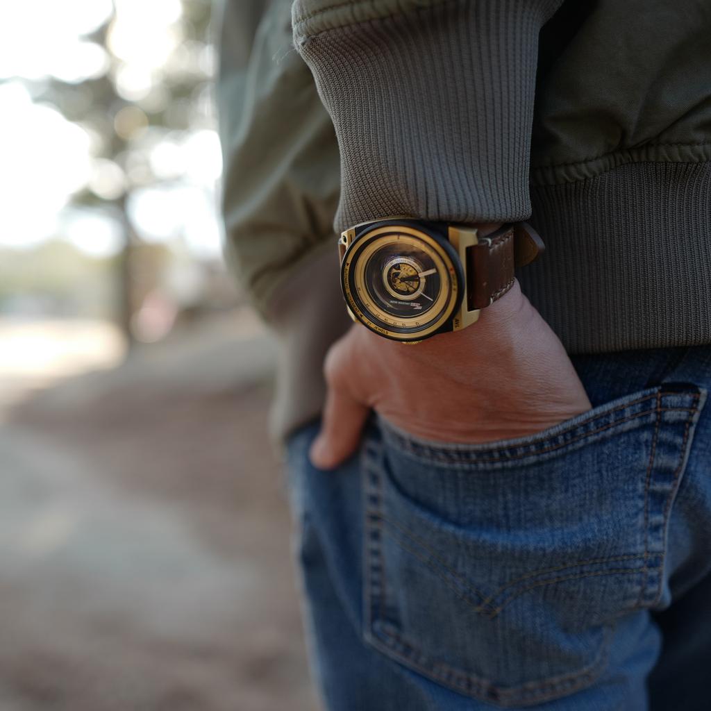 Tagseu Avl2 Automatic Vintage Lens Golden Hour Leather_Ts1803I