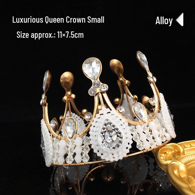 Queen Crown Cake Topper for Adults & Children - Gypsophila Pearl Birthday Decoration