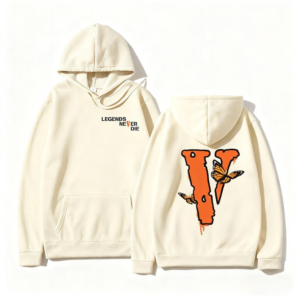 New Autumn and Winter Big V Fashion Printed Hoodie Casual Solid Color Leisure Hoodeds Hip Hop Sweatshirt Teenager Sports Tops