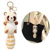 Plush Raccoon Keychain Hanging Ornament Lovely Pendants Keys Holder Backpack Handbag Charm Fashion Jewelry for Women