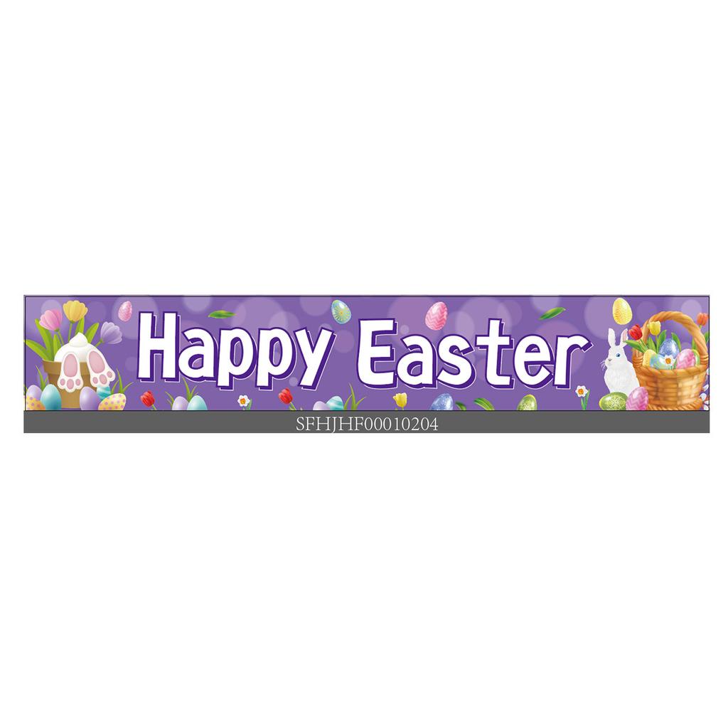 300 * 50Cm Easter Courtyard Porch Fence Decorative Banner Rabbit Egg Poster Custom