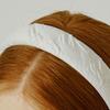 VVV Jacquard Ribbon Volume Hairband _ White