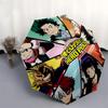 1pc My Hero Academia HERO PLAZA Automatic Folding Umbrella, Portable 3-Fold Design, 8-Bone Iron Frame Outdoor Umbrella, Perfect Gift for Fans, Travele