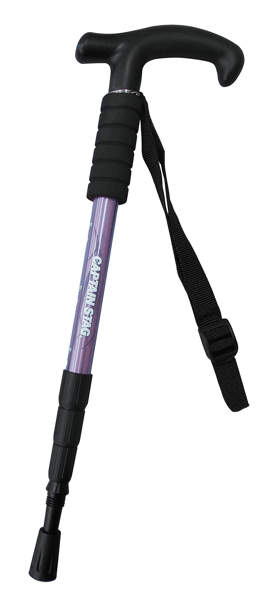 

Captain Stag Climbing and Trekking Compact Slide Type 220g Minimum 445mm Aluminum Purple FEEL BOSCO Sticks, T-Grip, 4-Stage [Lightweight / / Alloy] фіолетовий