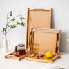 Japanese Style Rectangular Rice Husk Serving Tray