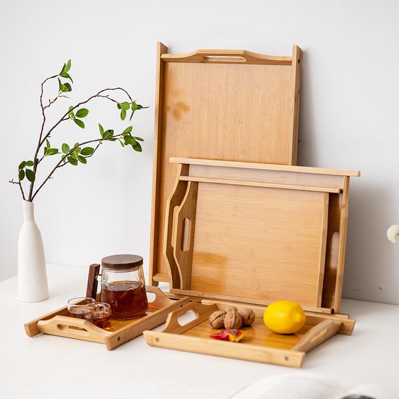 Japanese Style Rectangular Rice Husk Serving Tray
