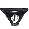 Men Lingerie Briefs Bikini Underwear Underpants With Penis Hole With O-Rings Underwear Open Butt