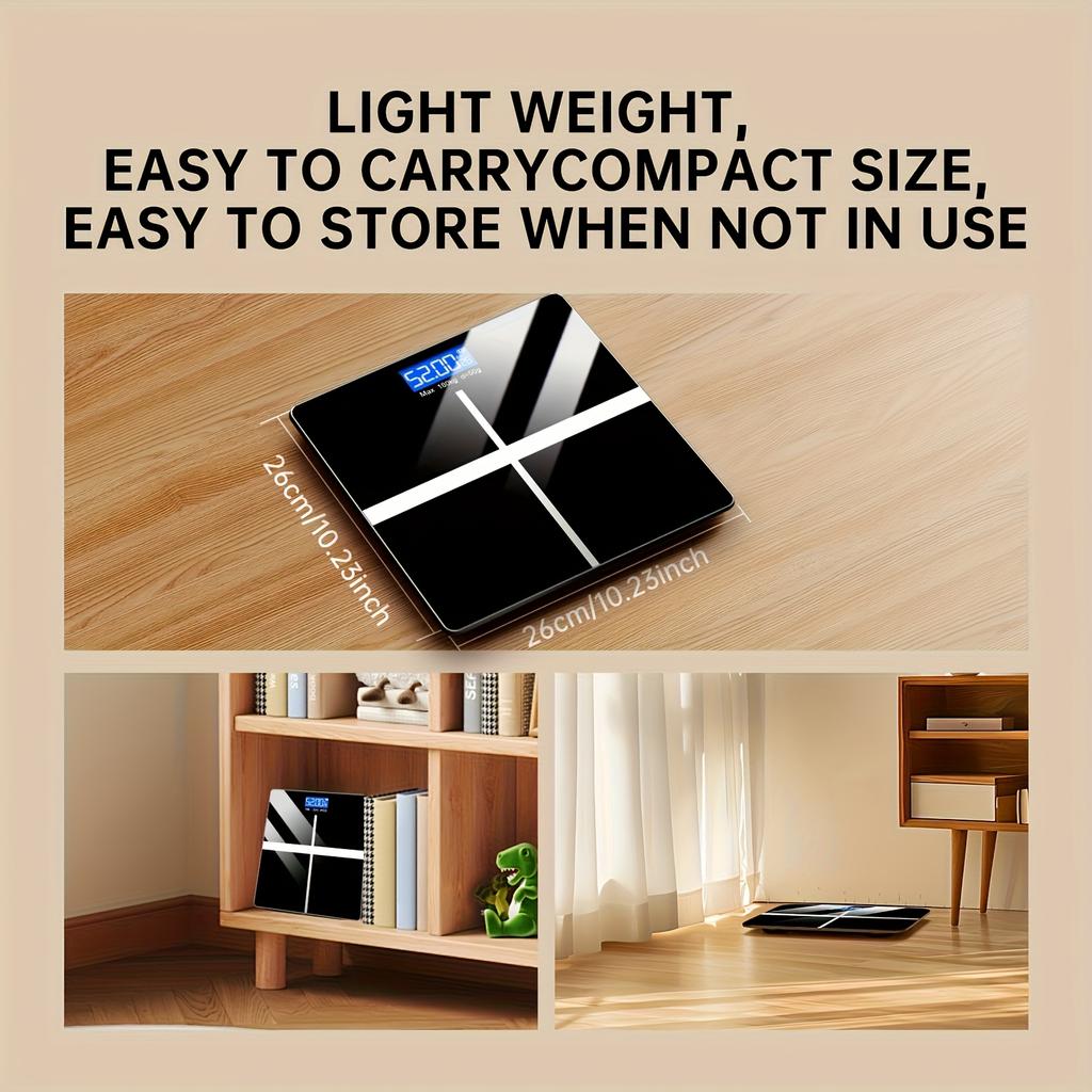 High-Precision Digital Scale: 396lb/180kg Capacity Large LCD Low Battery Indicator Easy-Clean Platform for Home, Gym, Office